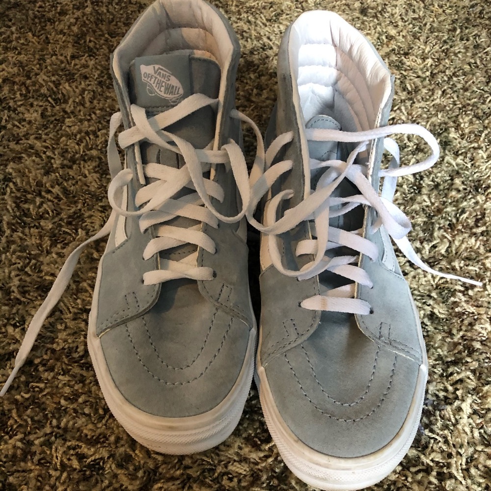 Baby blue velvet vans - Picture 1 of 2